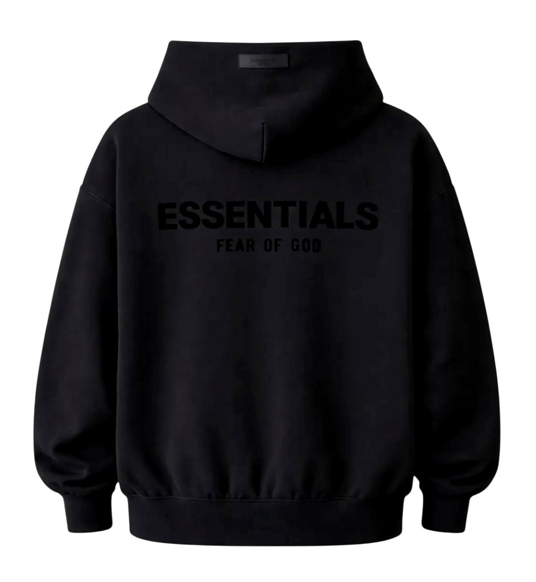 Hoodie Essentials Ss2022 Total Black XS
