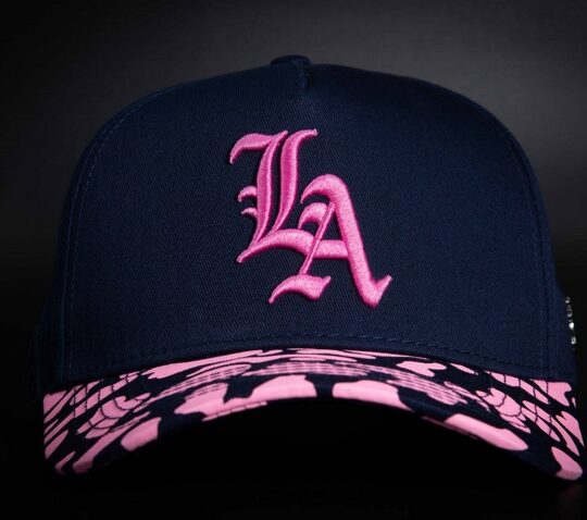 LA SPOTTED BLUE & PINK BASEBAL