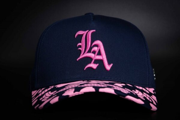 LA SPOTTED BLUE & PINK BASEBAL